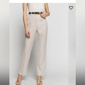 Reformation size 8 Freddie linen pant in oatmeal